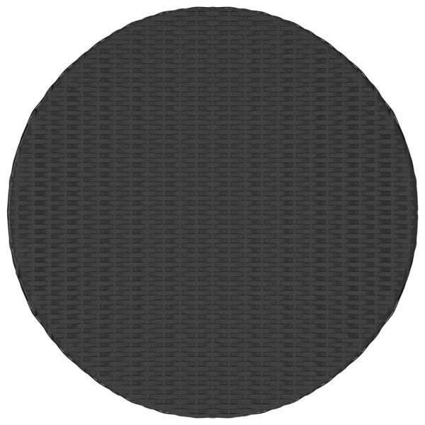 Mesa de centro 68x68x30 cm vime PE preto - Image 2