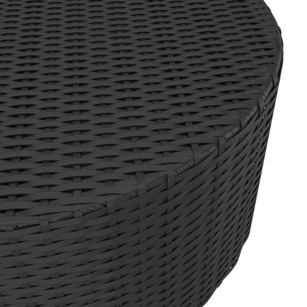 Mesa de centro 68x68x30 cm vime PE preto - Image 3