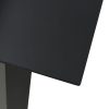 Mesa de jantar para jardim 80x80x74 cm aço e vidro preto - Image 3