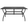 Mesa de jardim 140x80x72 cm aço antracite - Image 2