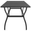 Mesa de jardim 140x80x72 cm aço antracite - Image 3