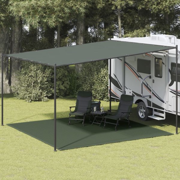 Tapete de campismo para tenda PEAD 400x400 cm verde-escuro