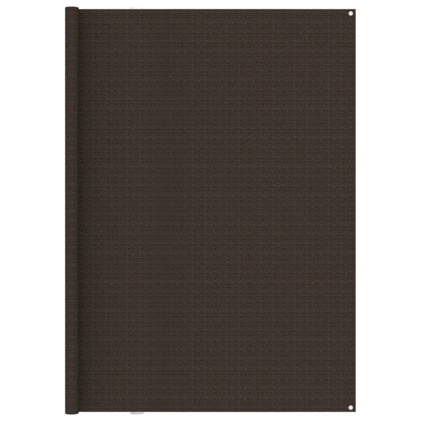 Tapete de campismo para tenda 250x500 cm castanho