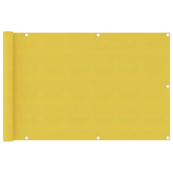 Tela de varanda 90x400 cm PEAD cor amarelo