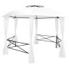 Tenda de jardim com cortinas 360x312x265 cm 180 g/m² branco - Image 2