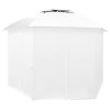Tenda de jardim com cortinas 360x312x265 cm 180 g/m² branco - Image 3