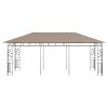 Gazebo c/ rede mosquiteira 6x3x2,73m 180 g/m² cinza-acastanhado - Image 3