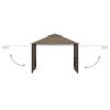 Gazebo toldo duplo extens. 3x3x2,75m 180g/m² cinza-acastanhado - Image 3