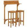 3 pcs conjunto de bar para varanda madeira de acácia maciça - Image 2