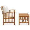 2 pcs conjunto lounge de jardim c/ almofadões acácia maciça - Image 2