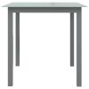 Mesa de jardim em alumínio e vidro 80x80x74 cm cinzento-claro - Image 2