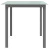 Mesa de jardim em alumínio e vidro 80x80x74 cm cinzento-claro - Image 3