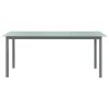 Mesa de jardim em alumínio e vidro 190x90x74 cm cinzento-claro - Image 2