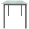Mesa de jardim em alumínio e vidro 190x90x74 cm cinzento-claro - Image 3