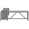Banco de canto p/ jardim com vaso 117 cm acácia maciça cinzento - Image 3