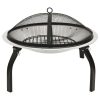 Braseira e barbecue 2-em-1 com atiçador 56x56x49 cm aço inox. - Image 3