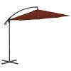 Guarda-sol cantilever com poste de aço 300 cm terracota - Image 2