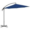 Guarda-sol cantilever com poste de aço 300 cm azul-ciano - Image 2
