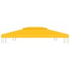 Cobertura de gazebo com 2 camadas 310 g/m² 4x3 m amarelo - Image 3