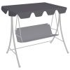 Toldo suplente p/ baloiço de jardim 150/130x105/70 cm antracite