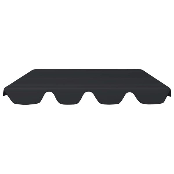 Toldo suplente p/ baloiço de jardim 150/130x105/70 cm preto - Image 3