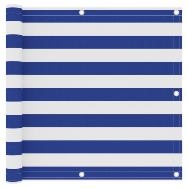 Tela de varanda 90x400 cm tecido Oxford branco e azul