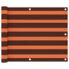Tela de varanda 75x300 cm tecido Oxford laranja e castanho