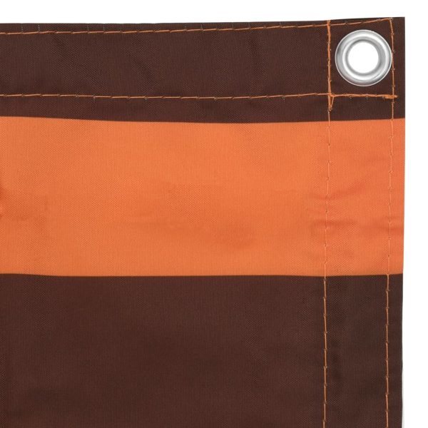 Tela de varanda 90x500 cm tecido Oxford laranja e castanho - Image 3