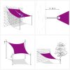 Para-sol estilo vela tecido oxford triangular 5x6x6 m preto - Image 3