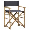 Cadeiras realizador dobráveis 2 pcs bambu e tecido cinza-escuro - Image 2
