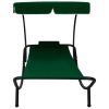 Espreguiçadeira com toldo e almofada verde - Image 2