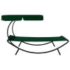Espreguiçadeira com toldo e almofada verde - Image 3