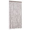Cortina anti-insetos 100x220 cm chenille cinza-acast. e branco - Image 2