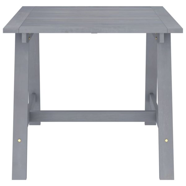 Mesa de jantar para jardim 88x88x74 cm acácia maciça cinzento - Image 3