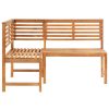 Banco de canto para jardim 140 cm madeira de acácia maciça - Image 2