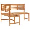 Banco de canto para jardim 140 cm madeira de acácia maciça - Image 3