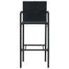 Bancos de bar 4 pcs vime PE preto - Image 3