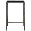 Mesa de bar para jardim 70x70x110 cm vidro e vime PE cinzento - Image 2