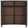 Mesa de bar para jardim 120x55x110 cm vime PE castanho - Image 2