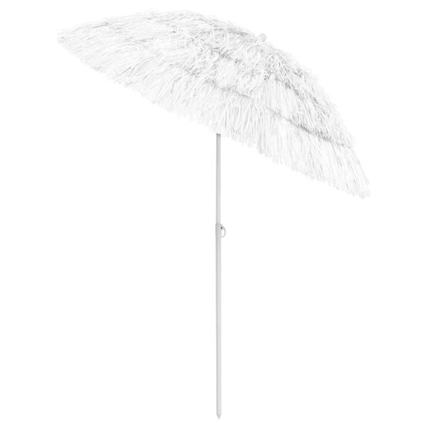 Guarda-sol de praia Hawaii 180 cm branco - Image 3