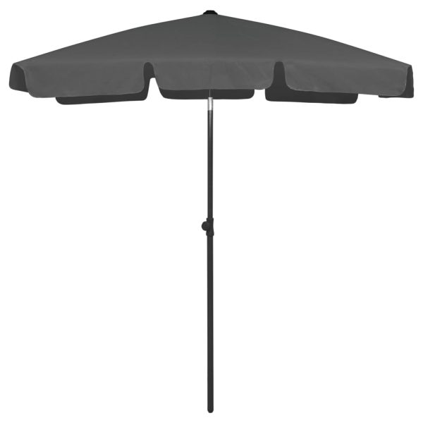 Guarda-sol de praia 180x120 cm antracite