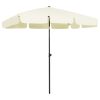 Guarda-sol de praia 200x125 cm amarelo areia