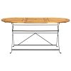 Mesa de jardim oval 160x85x74 cm madeira de acácia maciça - Image 2