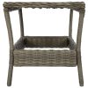 Mesa de jardim em vime PE 45x45x46,5 cm castanho - Image 3