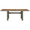 Mesa de jardim vime PE e madeira acácia maciça castanho - Image 2
