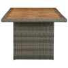 Mesa de jardim vime PE e madeira acácia maciça castanho - Image 3