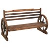Banco de jardim 112 cm madeira de abeto maciça