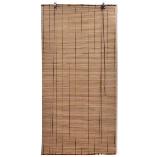Estores de rolo 2 pcs 150 x 220 cm bambu castanho - Image 2