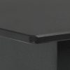 Mesa de jantar para jardim 80x80x74 cm aço e vidro preto - Image 3