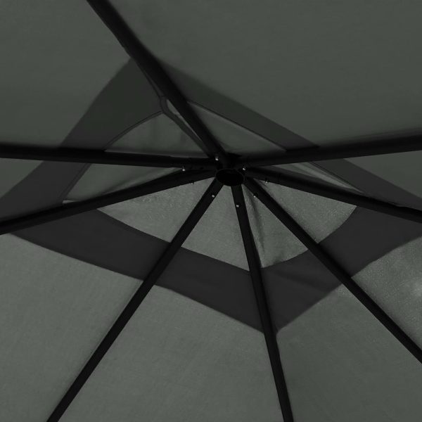 Gazebo 3x3x2,6 m 160 g/m² antracite - Image 3